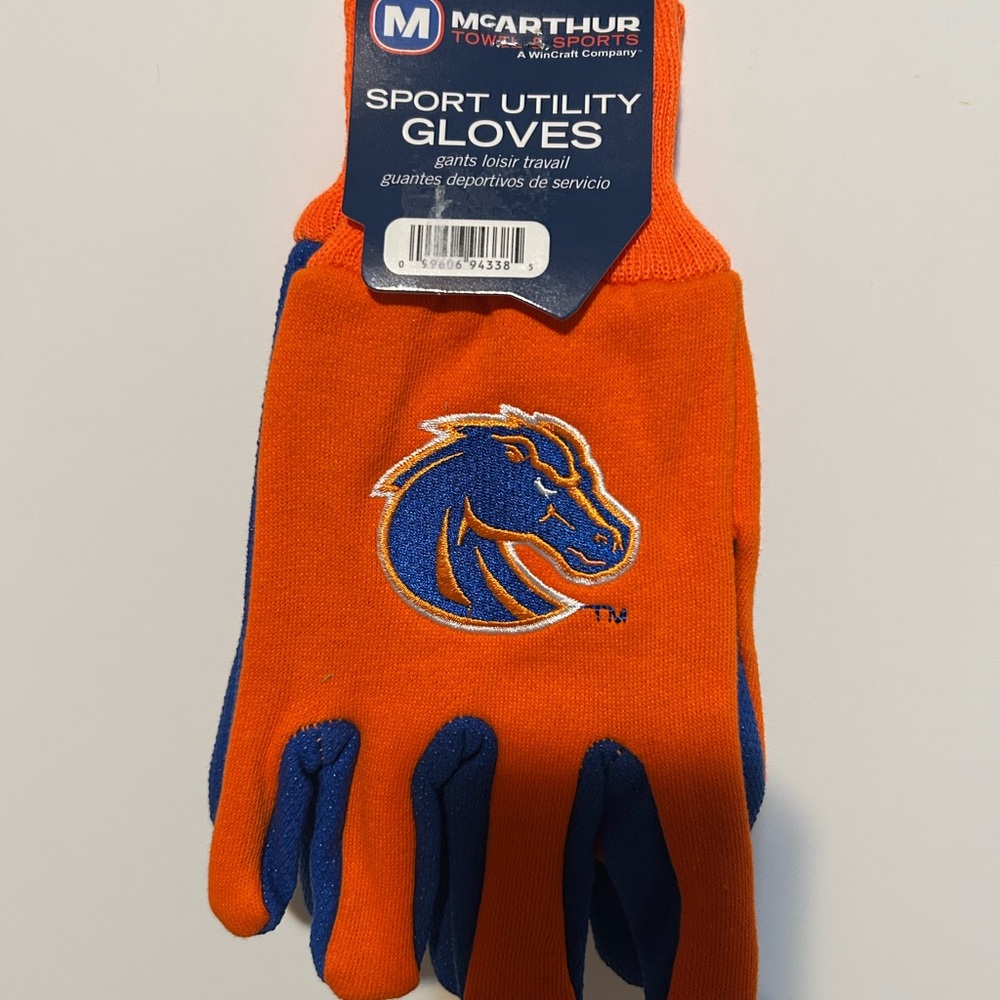 McArthur Sports Utility Gloves Orange and Blue Boise state